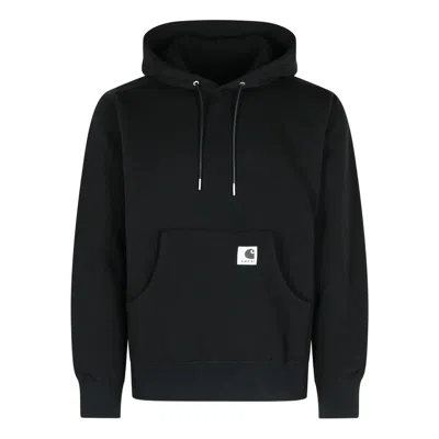 Sacai X Carhartt Carhartt Wip Cotton Jersey Hoodie In Black