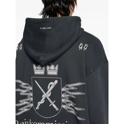 44 Label Group Commission Raw-cut Zip Hoodie In Gray