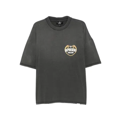 Represent Graphic Print Crew Neck Short Sleeve T-shirt In Black