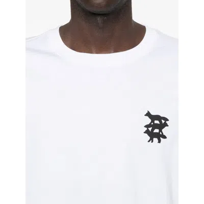 Maison Kitsuné Stunt Fox Oversized Fit T-shirt Clothing In White