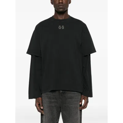 44 Label Group Crew-neck Sweatshirt In Black