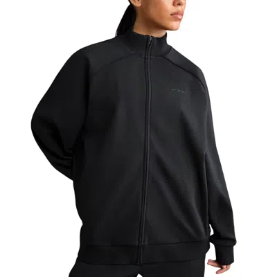 Nike (wmns)  X Skims Matte Tricot Oversized Full-zip Track Jacket 'obsidian' In Black