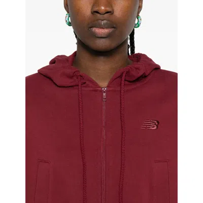 New Balance Cotton Tops In Burgundy
