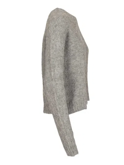 Amish Crew Neck Woman  Alpaca . Knitwear Grey In Gray