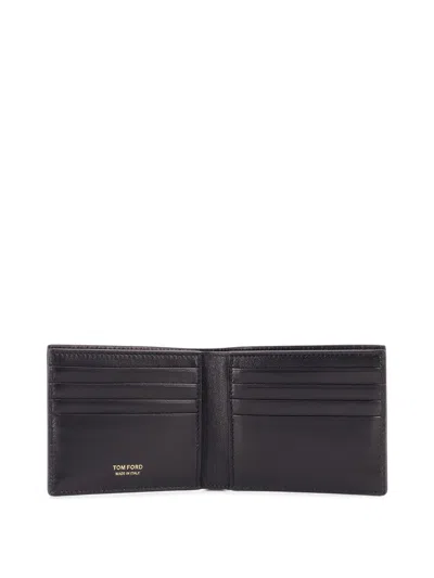 Tom Ford Crocodile-print Leather Wallet In Brown
