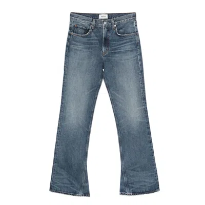 Agolde Denim Flared Jeans In Blue