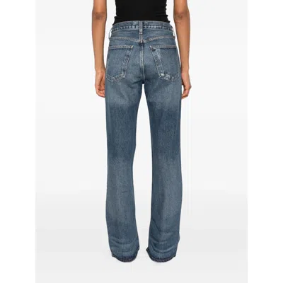 Agolde Denim Flared Jeans In Blue