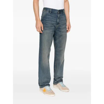 Carhartt Denim Regular & Straight-leg Trousers In Blue