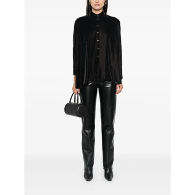 Agolde Denim Straight Trousers In Black