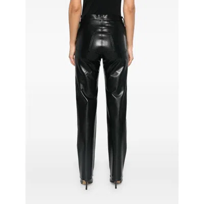 Agolde Denim Straight Trousers In Black
