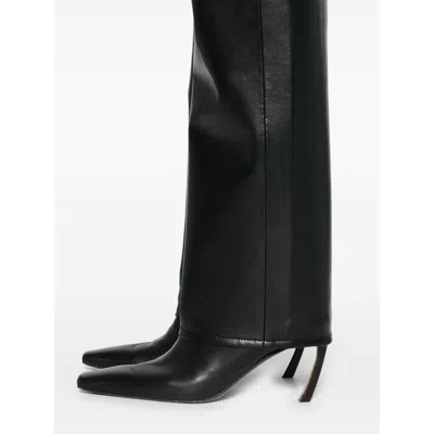 Agolde Denim Straight Trousers In Black