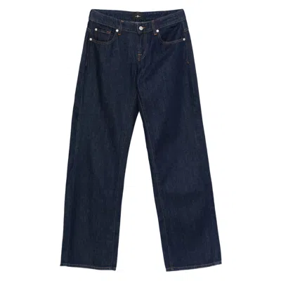 7 For All Mankind Denim Straight-leg Jeans In Blue