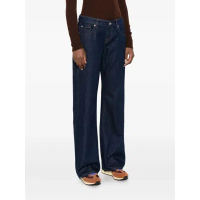 7 For All Mankind Denim Straight-leg Jeans In Blue