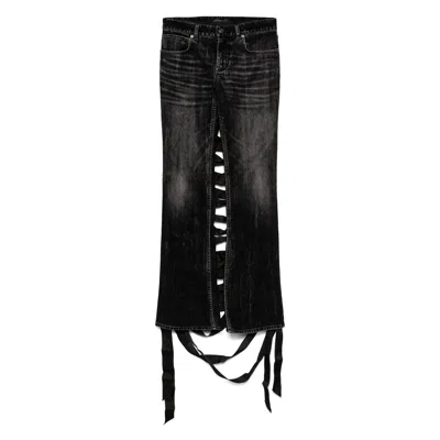 Balenciaga Denim Straight-leg Jeans In Black