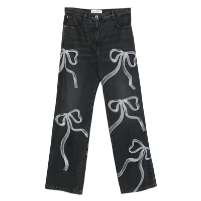 Mach&mach Denim Straight-leg Jeans In Gray