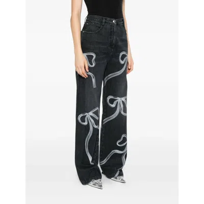 Mach&mach Denim Straight-leg Jeans In Gray