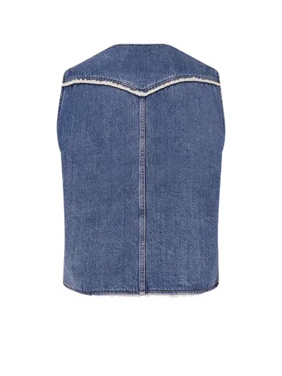 Levi's Western Denim Waistcoat In Blue