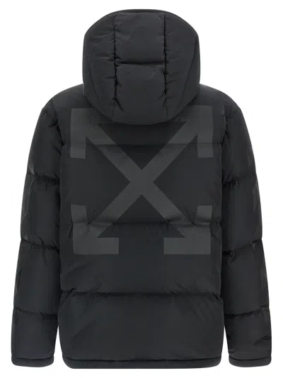 Off-white Diagonal Arrow Down Jacket In Black