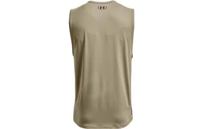 Under Armour Rush Energy Logo Tank 'khaki' In Brown