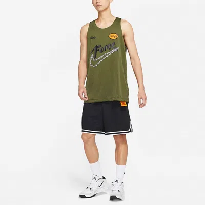 Nike Men's  Sports Creative Printing Running Basketball Jersey/vest Green