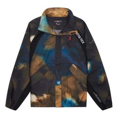 Air Jordan Gore-tex Casual Sports Waterproof Hooded Interchange Jacket 'multi' In Black