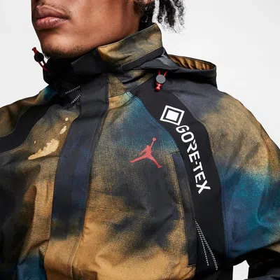 Air Jordan Gore-tex Casual Sports Waterproof Hooded Interchange Jacket 'multi' In Black