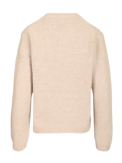 Maison Kitsuné Dressed Fox Intarsia Wool Jumper Knitwear White In Multi