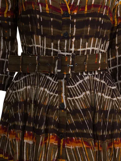 Samantha Sung Plaid Belted Dress In Multi