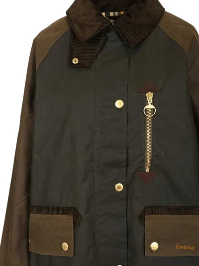 Barbour Evette Wax Jkt Aw25 Wax Cot Outw Jackets Grey In Black