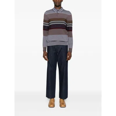 Stone Island Wide-leg Trousers With Belt Loops And Five Pockets In Blue