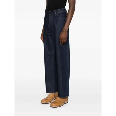 Stone Island Wide-leg Trousers With Belt Loops And Five Pockets In Black