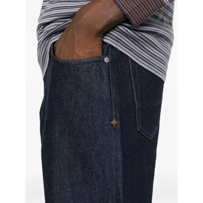 Stone Island Wide-leg Trousers With Belt Loops And Five Pockets In Black