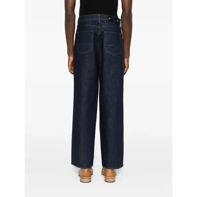 Stone Island Wide-leg Trousers With Belt Loops And Five Pockets In Black