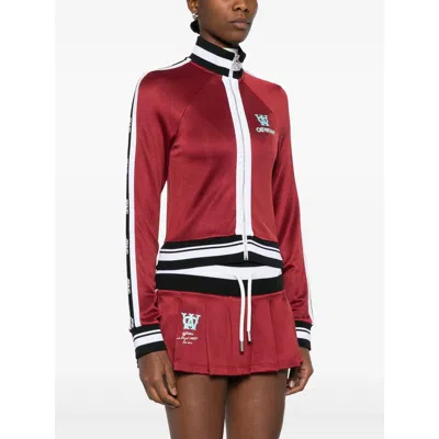 Off-white Red Sport Jacket With Zip And Logo In Red