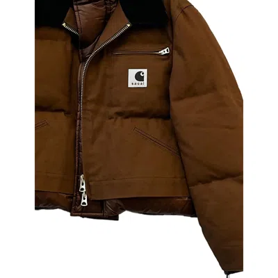 Sacai X Carhartt Fabric Jackets In Brown