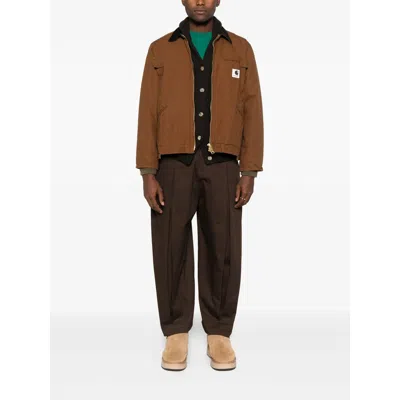 Sacai X Carhartt Fabric Jackets In Brown