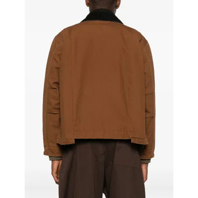 Sacai X Carhartt Fabric Jackets In Brown