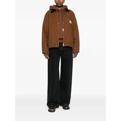 Sacai X Carhartt Fabric Jackets In Brown