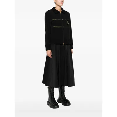 Vivetta Ribbon-detail Zip-up Jacket In Black