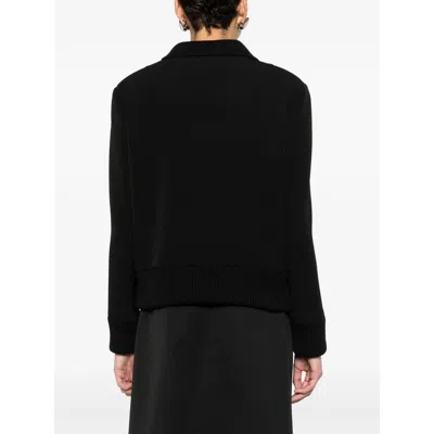 Vivetta Ribbon-detail Zip-up Jacket In Black