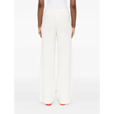 Fabiana Filippi Wide-leg Trousers With Pleated Front And Clean Waistband In White