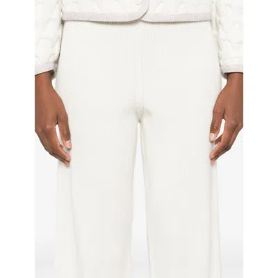 Fabiana Filippi Wide-leg Trousers With Pleated Front And Clean Waistband In White
