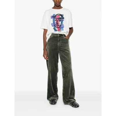Bellerose Belt Loop Casual Pants In Green