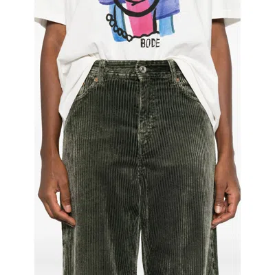 Bellerose Belt Loop Casual Pants In Green