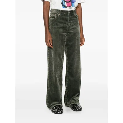 Bellerose Belt Loop Casual Pants In Green