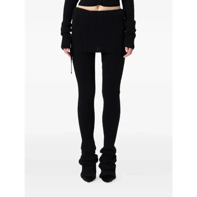 Blumarine Fabric Pants In Black