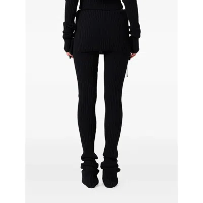 Blumarine Fabric Pants In Black