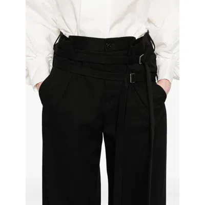 Ann Demeulemeester Fabric Pants In Black