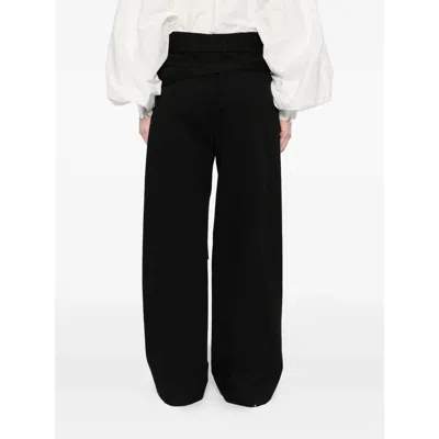 Ann Demeulemeester Fabric Pants In Black