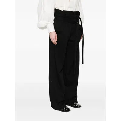 Ann Demeulemeester Fabric Pants In Black